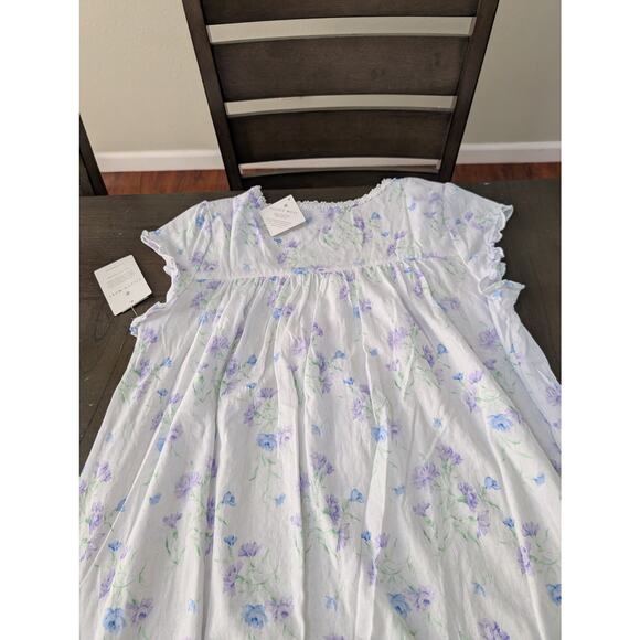 NWT Eileen West WILD CARNATION COTTON POINTELLE WALTZ NIGHTGOWN  size XS - Picture 5 of 7